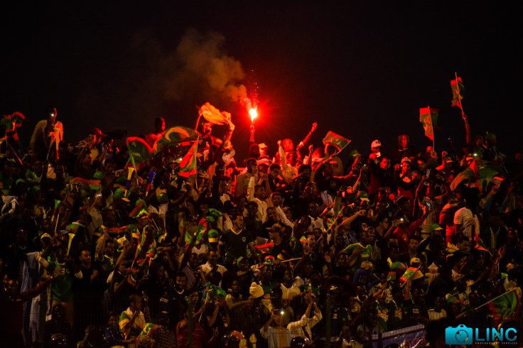 Mauritanian supporters celebrating the victory